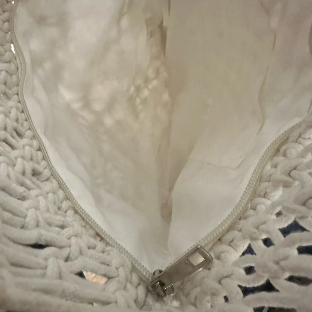 Cream Macramé Tote Bag